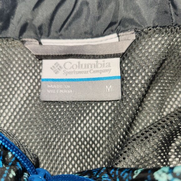 Columbia M Omni-Tech Waterproof Breathable Packable Hooded Jacket Floral Pa - Picture 7 of 11